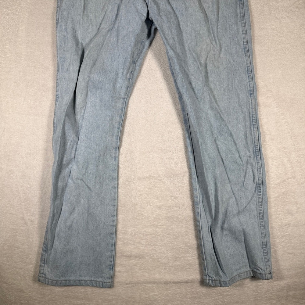 Wrangler Men Jeans Light Wash Straight Leg Denim Pants Size 36x30 Blue - Picture 4 of 13